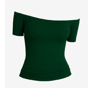 Green Off-Shoulder Top